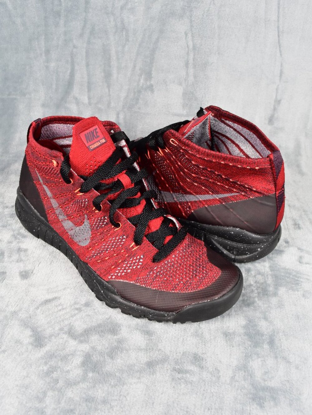 Nike Flyknit Trainer Red Chukka FSB Outdoor Gym Shoes Men Size 10 625009-601